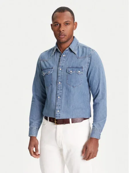 Jeans srajca United Colors Of Benetton modra