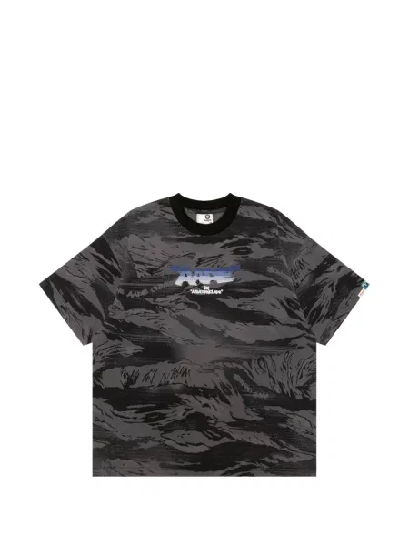 Tricou Aape By A Bathing Ape cu model camuflaj gri