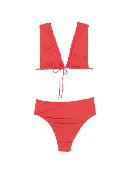 Bikini Osklen cu legături roșu