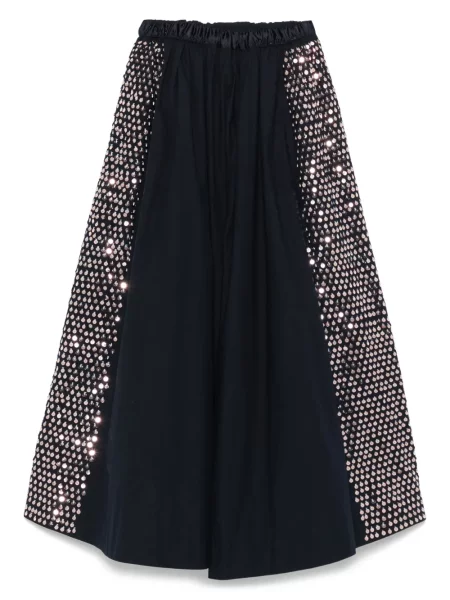 Fustă midi Forte_forte cu paiete până la genunchi albastru