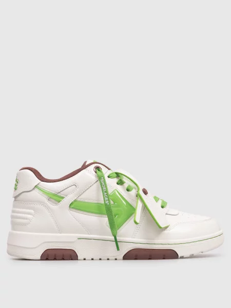 Шкіряні глянцеві кросівки Out Of Office Bubble Off-white білі