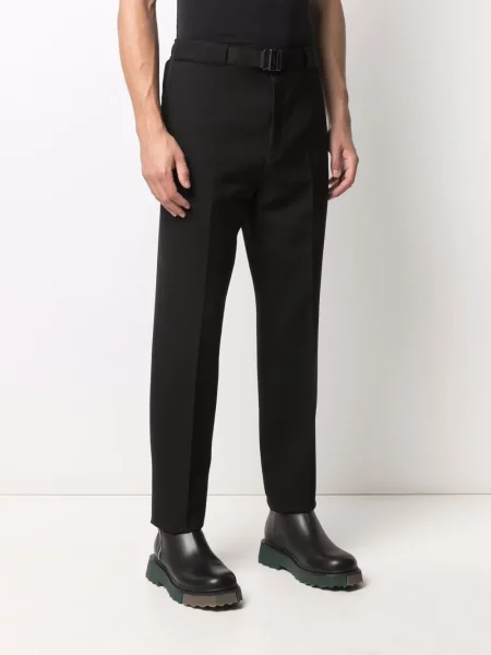 Cu centură pantaloni Givenchy de lână negru