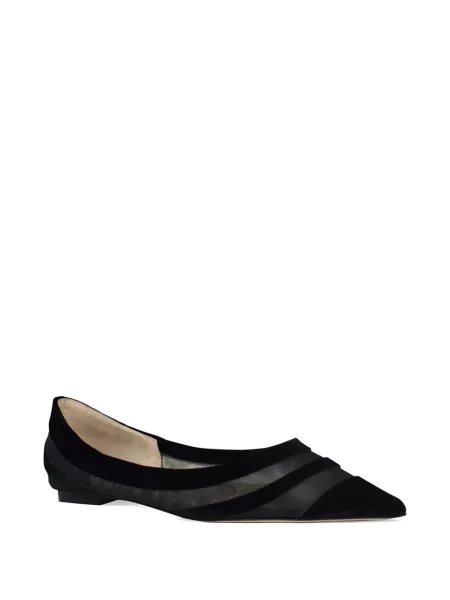 Balerini Jimmy Choo cu vârf ascuţit de plasă alb