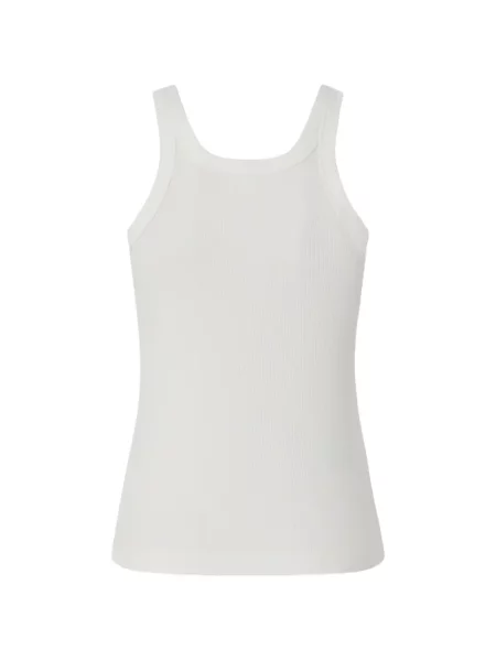 Top Pinko cu broderie alb