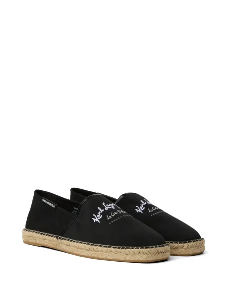 Espadrile Karl Lagerfeld cu broderie negru