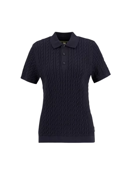 Dzianinowe polo Barbour niebieskie