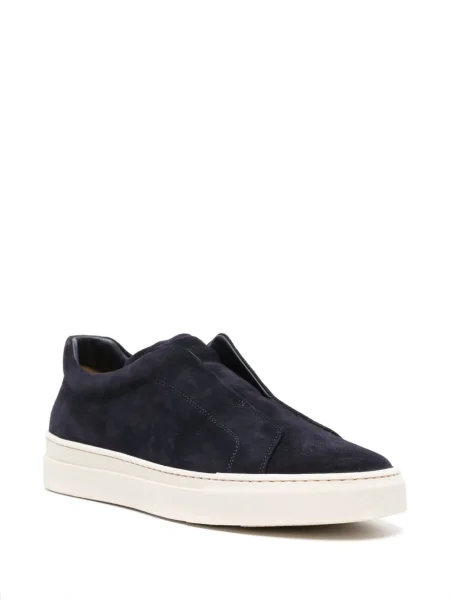 Sneakerși Scarosso din piele de căprioară slip-on albastru