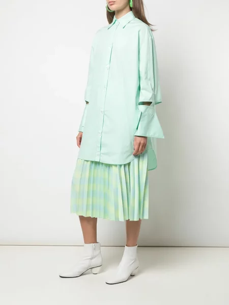 Rochie tip cămașă Ellery verde