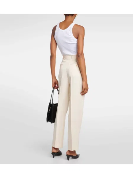 Pantaloni Toteme plisate bej