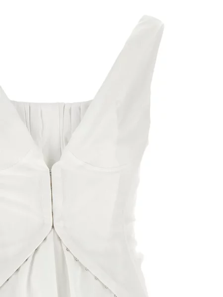 Sukienka mini Alexander Mcqueen w paski garniturowa biała