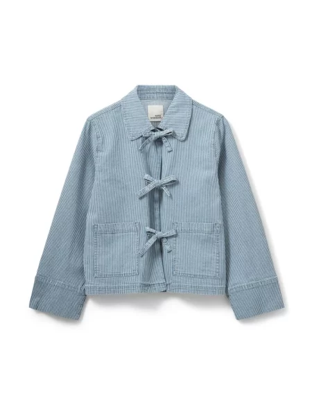 Haftowana kurtka jeansowa Sofie Schnoor niebieska