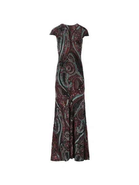 Scurt rochie maxi Etro cu imagine cu model paisley negru