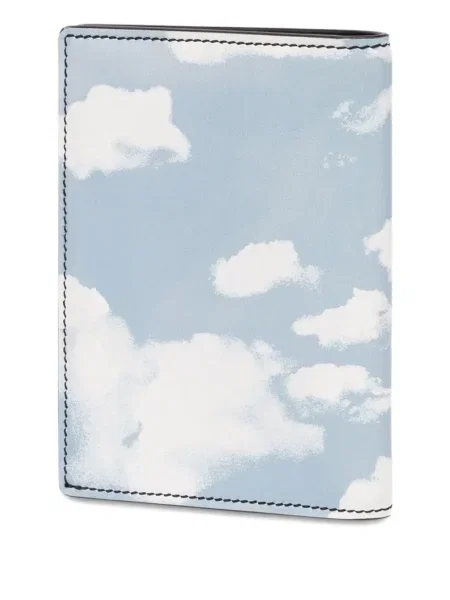 Portofel Moschino din piele albastru