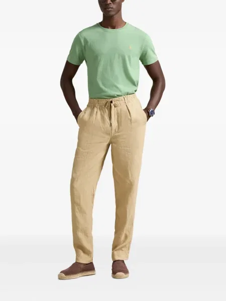 Dlouhá pruhovaná s límcem kšiltovka Polo Ralph Lauren modrá