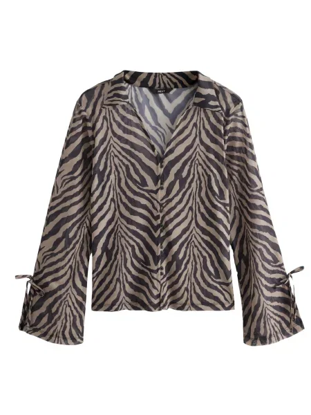 Next Bluză maro deschis negru