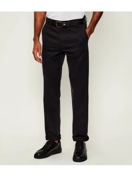 BOSS ORANGE Pantaloni chino negru