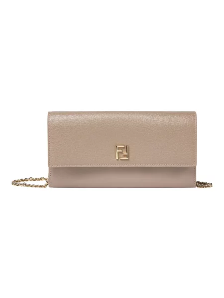 Body Fendi skórzany szary
