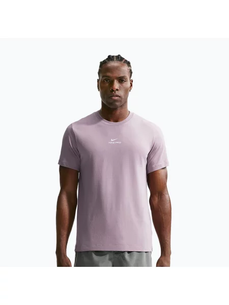 Tricou de antrenament pentru bărbați Nike Pro Dri-Fit light violet ore/white alb