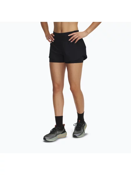 Pantaloni scurți de alergare pentru femei Under Armour Launch Pro 3" black / reflective negru