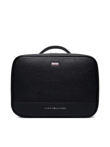 Pungă cosmetică Tommy Hilfiger din piele negru