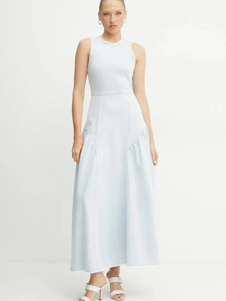 Ivy Oak rochie din denim MARCA ANN albastru