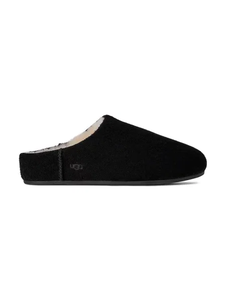 UGG papuci din piele întoarsă Elea Slip-On negru