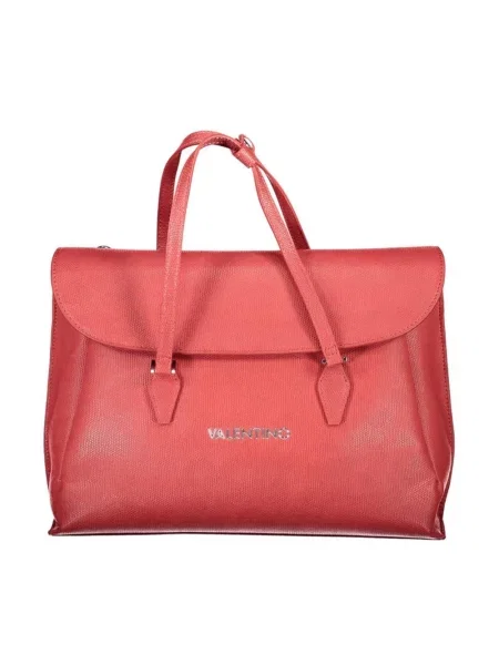 Lniana torebka Valentino By Mario Valentino czerwona