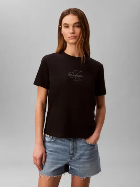 Calvin Klein Jeans Tricou / argintiu negru