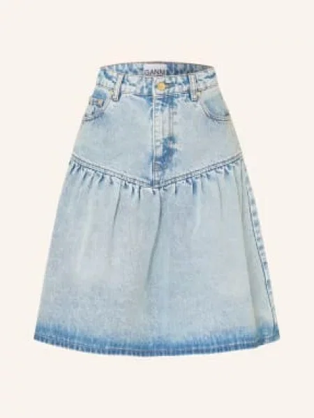Ganni Spódnica Jeansowa blau