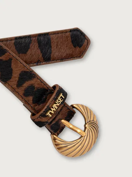 Twinset curea pentru femei din piele maro