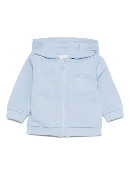Bluza z kapturem dziecięca Fendi niebieska