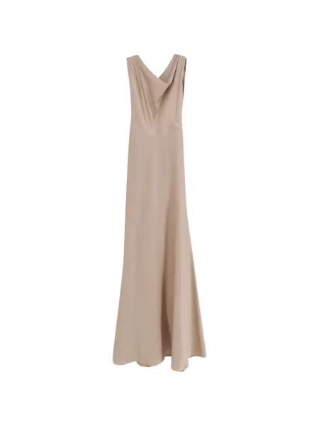 Rochie maxi Actualee din satin fără mâneci