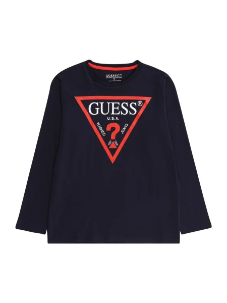 GUESS Tricou bleumarin / roșu alb