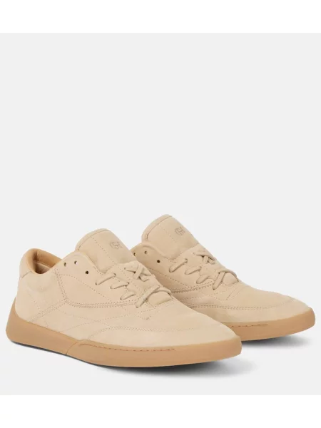 Sneakerși Gabriela Hearst din piele de căprioară bej