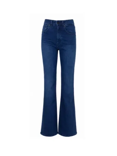 Blugi evazați Lois Jeans evazate cu autograf albastru