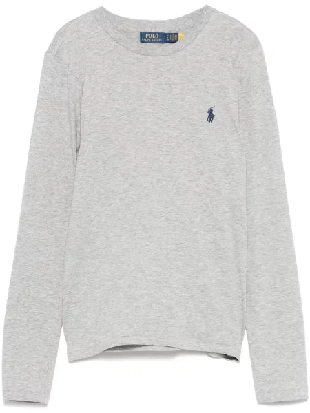 Плетено дънково яке Polo Ralph Lauren на цветя с принт синьо