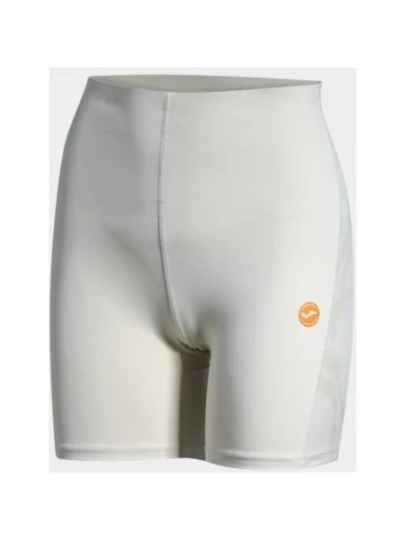 Krótkie legginsy Joma Indoor Gym beżowy pomarańczowy S biały