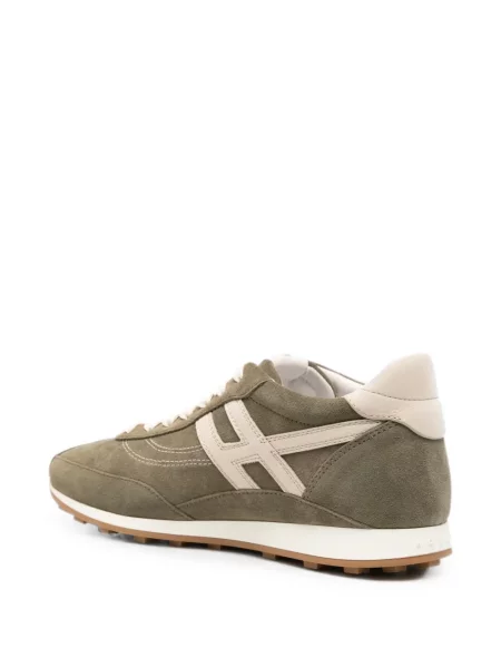 Sneakerși Hogan din piele de căprioară verde