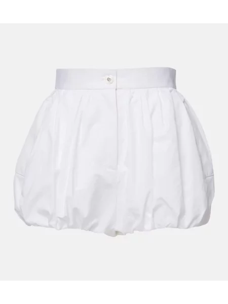Szorty Dolce&gabbana z wysoką talią popelinowe białe
