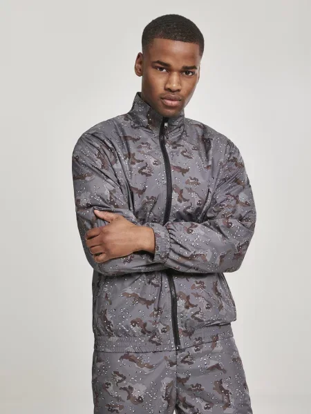 Kamuflažna tek jakna Urban Classics siva