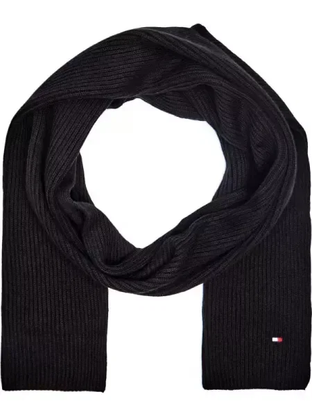 Tommy Hilfiger Șal cu adaos de cașmir negru