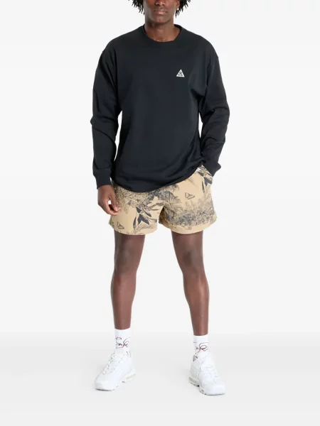 Pantaloni Nike cu model floral cu imagine negru