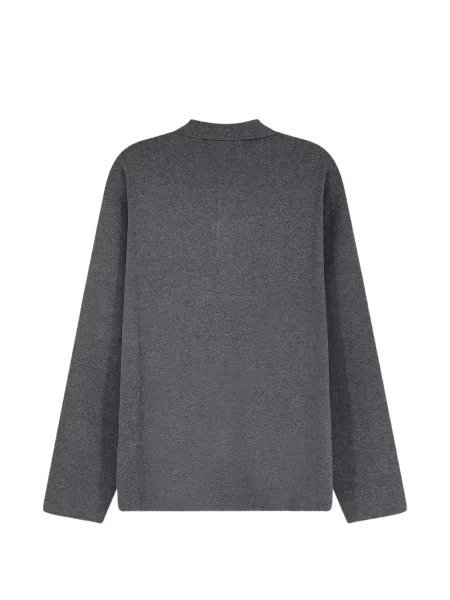 Lung tricou polo Hevo gri