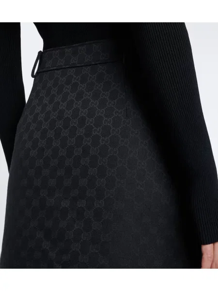 Fustă midi Gucci negru