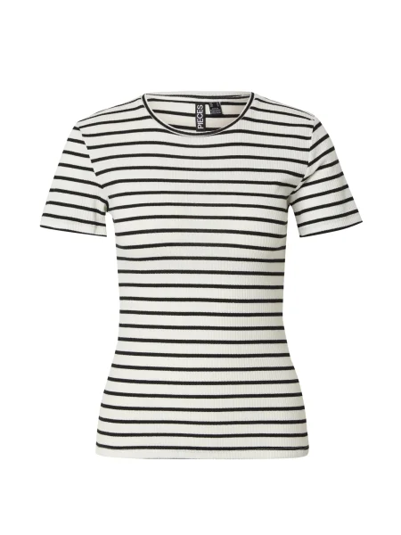 PIECES Tricou PCRUKA negru alb