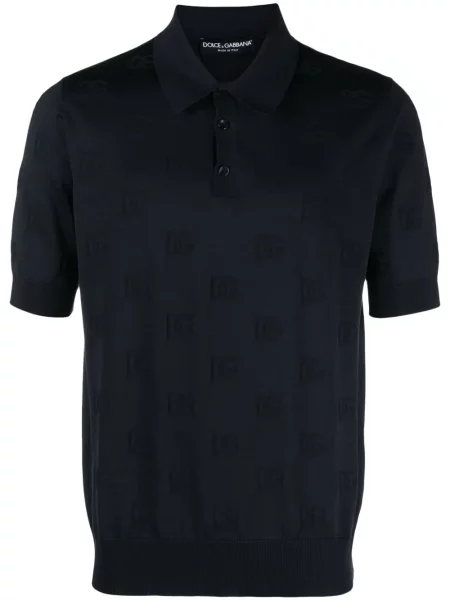 Polo Dolce & Gabbana de mătase albastru