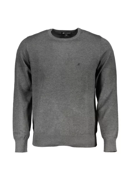 Pulover U.s. Grand cu broderie cu decolteu rotund gri