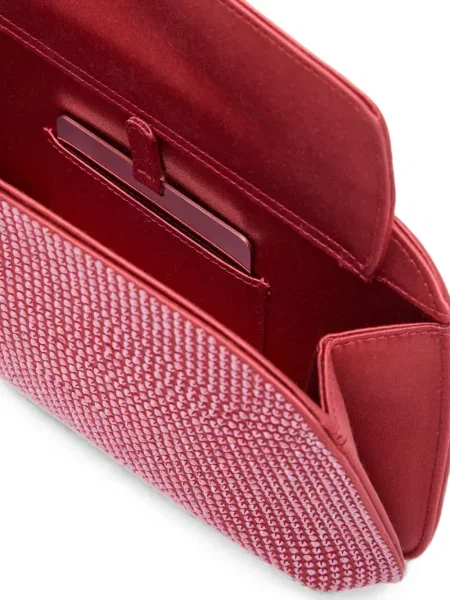 Geantă plic Giorgio Armani din satin roz
