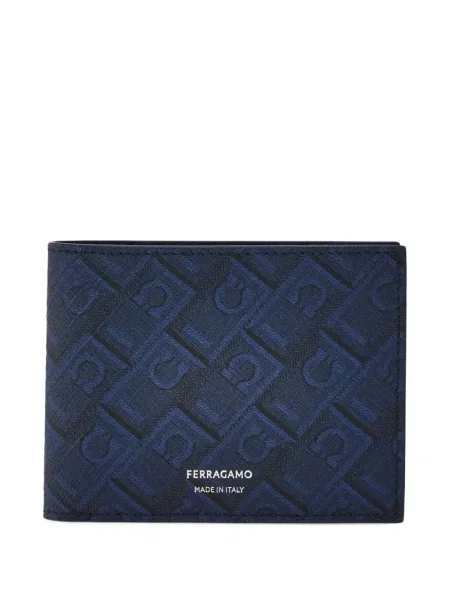 Portofel Ferragamo cu imagine albastru