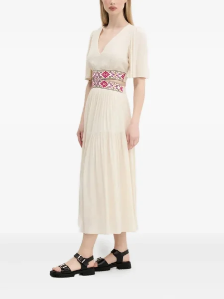 Rochie maxi Desigual cu broderie de costum